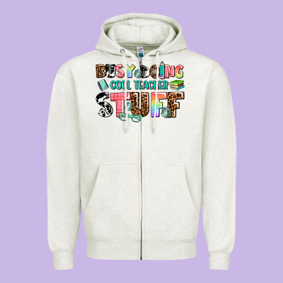 Busy Doing Cool Teacher Stuff Zipper Hoodie Designed By Adodesignshop