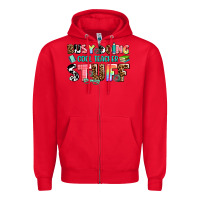 Red busy doing cool teacher stuff Zipper Hoodie - AdoDesignShop