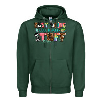 Sports Green busy doing cool teacher stuff Zipper Hoodie - AdoDesignShop