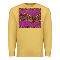 Antique Gold mardi gras  leopard pink glitter bead Premium Sweatshirt - BarkalooDesign