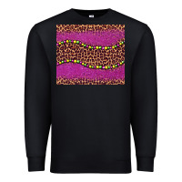 Black mardi gras  leopard pink glitter bead Premium Sweatshirt - BarkalooDesign