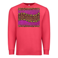 Cardinal mardi gras  leopard pink glitter bead Premium Sweatshirt - BarkalooDesign