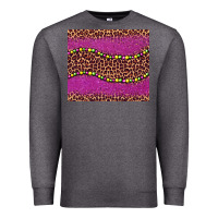 Charcoal Heather mardi gras  leopard pink glitter bead Premium Sweatshirt - BarkalooDesign
