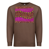 Chestnut mardi gras  leopard pink glitter bead Premium Sweatshirt - BarkalooDesign