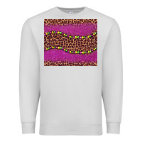 Dove Grey mardi gras  leopard pink glitter bead Premium Sweatshirt - BarkalooDesign