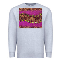 Heather Grey mardi gras  leopard pink glitter bead Premium Sweatshirt - BarkalooDesign