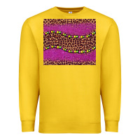 Lemon mardi gras  leopard pink glitter bead Premium Sweatshirt - BarkalooDesign
