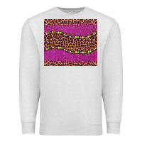 Oatmeal Heather mardi gras  leopard pink glitter bead Premium Sweatshirt - BarkalooDesign
