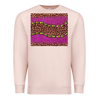 Pale Pink mardi gras  leopard pink glitter bead Premium Sweatshirt - BarkalooDesign