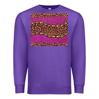 Purple mardi gras  leopard pink glitter bead Premium Sweatshirt - BarkalooDesign