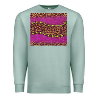 Seafoam mardi gras  leopard pink glitter bead Premium Sweatshirt - BarkalooDesign
