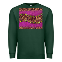 Sports Green mardi gras  leopard pink glitter bead Premium Sweatshirt - BarkalooDesign