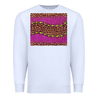 White mardi gras  leopard pink glitter bead Premium Sweatshirt - BarkalooDesign