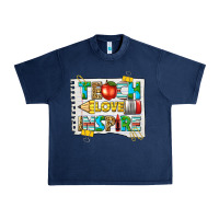 Navy teach love inspire Urban Heavy Tee - texasbilliewilder
