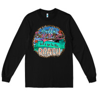 Black Hello Summer Let's Go To The Beach Long Sleeve Tee - SublimationCraftShop