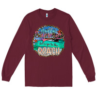 Burgundy Hello Summer Let's Go To The Beach Long Sleeve Tee - SublimationCraftShop