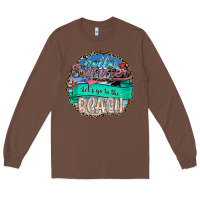 Chestnut Hello Summer Let's Go To The Beach Long Sleeve Tee - SublimationCraftShop
