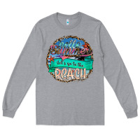Heather Grey Hello Summer Let's Go To The Beach Long Sleeve Tee - SublimationCraftShop