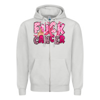 Dove Grey fuck cancer Zipper Hoodie - JahusDesignShop