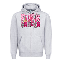 Heather Grey fuck cancer Zipper Hoodie - JahusDesignShop