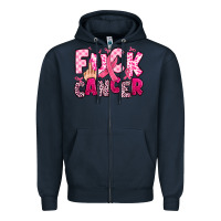 Navy fuck cancer Zipper Hoodie - JahusDesignShop