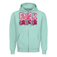 Seafoam fuck cancer Zipper Hoodie - JahusDesignShop