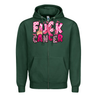 Sports Green fuck cancer Zipper Hoodie - JahusDesignShop