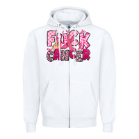 White fuck cancer Zipper Hoodie - JahusDesignShop