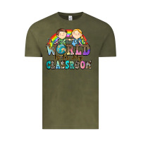 Vintage Olive the future of the world is in my classroom Vintage Tee - Zillion Design Studio