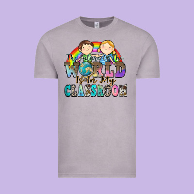 The Future Of The World Is In My Classroom Vintage Tee Designed By Zillion Design Studio