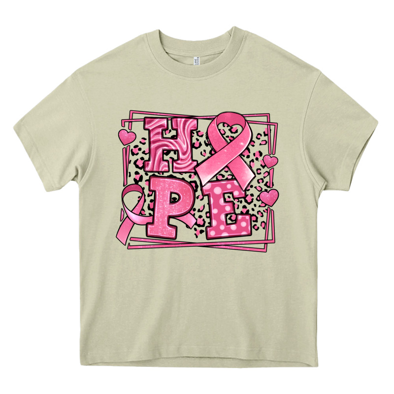 Hope Breast Cancer Awareness Ribbon Heavy Core Tee by LillyAllenDesigns | Teevron