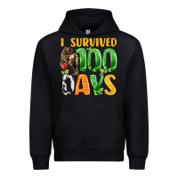 Black dinosaur 100day celebration Urban Hoodie - LillyAllenDesigns