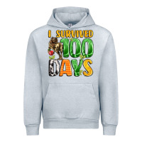 Heather Grey dinosaur 100day celebration Urban Hoodie - LillyAllenDesigns