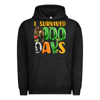 Pigment Black dinosaur 100day celebration Urban Hoodie - LillyAllenDesigns