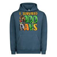 Pigment Midnight Navy dinosaur 100day celebration Urban Hoodie - LillyAllenDesigns