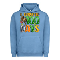 Pigment Pebble Blue dinosaur 100day celebration Urban Hoodie - LillyAllenDesigns
