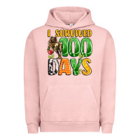 Pigment Salmon dinosaur 100day celebration Urban Hoodie - LillyAllenDesigns