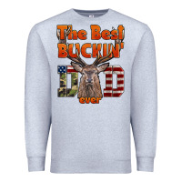 Heather Grey The Best Bucking Dad Ever Premium Sweatshirt - LillyAllenDesigns
