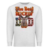 Oatmeal Heather The Best Bucking Dad Ever Premium Sweatshirt - LillyAllenDesigns
