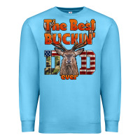 Ocean Blue The Best Bucking Dad Ever Premium Sweatshirt - LillyAllenDesigns