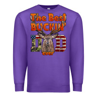 Purple The Best Bucking Dad Ever Premium Sweatshirt - LillyAllenDesigns