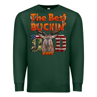 Sports Green The Best Bucking Dad Ever Premium Sweatshirt - LillyAllenDesigns