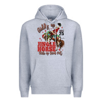 Heather Grey giddy up jingle horse pick up your feet Premium Hoodie - MaliasSmallBusiness