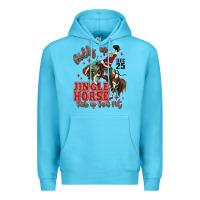 Ocean Blue giddy up jingle horse pick up your feet Premium Hoodie - MaliasSmallBusiness