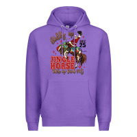 Purple giddy up jingle horse pick up your feet Premium Hoodie - MaliasSmallBusiness