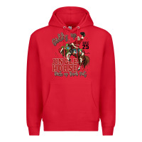 Red giddy up jingle horse pick up your feet Premium Hoodie - MaliasSmallBusiness