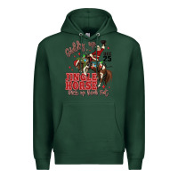 Sports Green giddy up jingle horse pick up your feet Premium Hoodie - MaliasSmallBusiness
