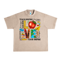 French Oak teach love inspire teacher Urban Heavy Tee - texasbilliewilder