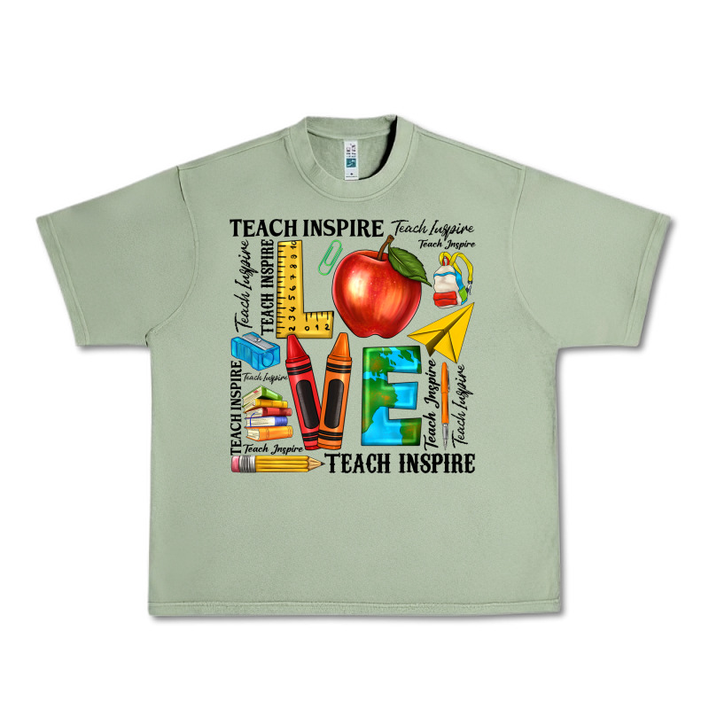 Teach Love Inspire Teacher Urban Heavy Tee by texasbilliewilder | Teevron