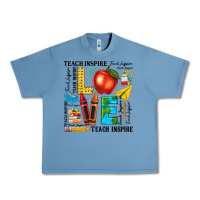 Pebble Blue teach love inspire teacher Urban Heavy Tee - texasbilliewilder